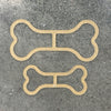 Two Pocket Dog Bone Tray Acrylic Router Template