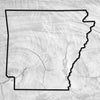 13.4x12.0" State Of Arkansas Acrylic Router Template