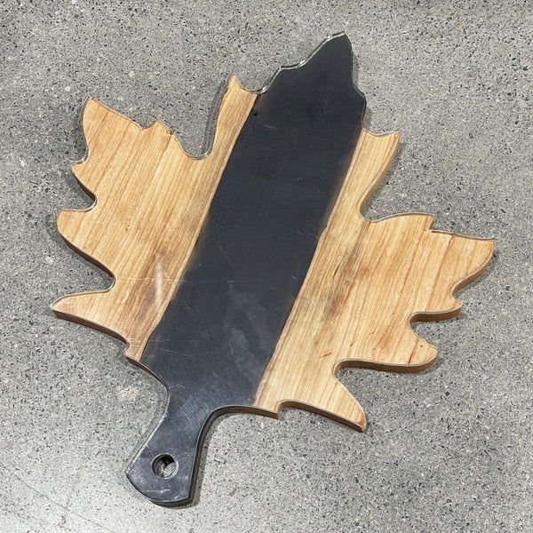 13.75x11.75" Small Maple Leaf With Handle Acrylic Router Template