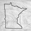 13.75x12.0" State Of Minnesota Acrylic Router Template