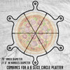 13.8x10" Pizza Slice Board With Handle - Creates A 6 Slice Circle - Acrylic Router Template