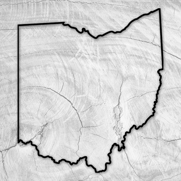 14.0x12.4" State Of Ohio Acrylic Router Template