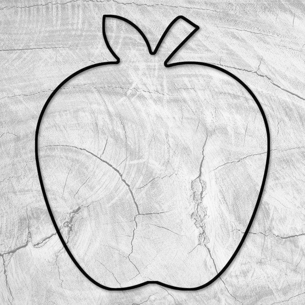 14x11.9" Apple Shaped Serving Board Acrylic Router Template