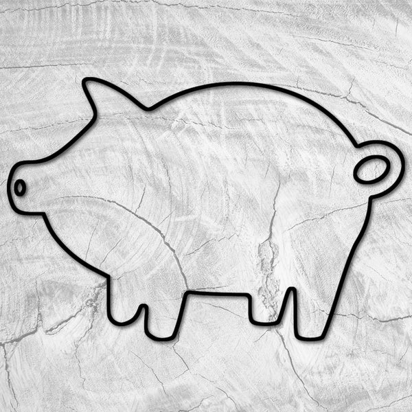 15.9x10.5" Pig Shaped Serving Board Acrylic Router Template