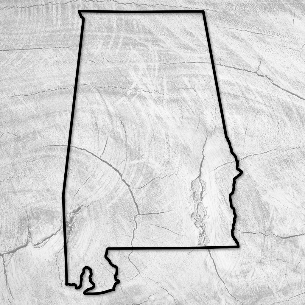 16.0x10.0" State Of Alabama Acrylic Router Template