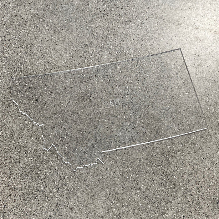 16.0x9.0" State Of Montana Acrylic Router Template