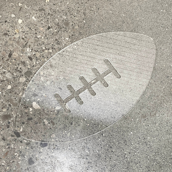 16.25x9" Football With Lace Inlay Acrylic Router Template