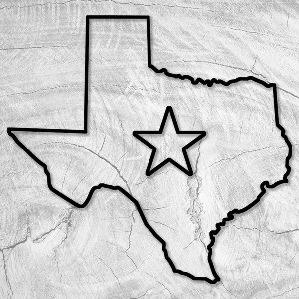 16x15" State Of Texas + Star Inlay Acrylic Router Template