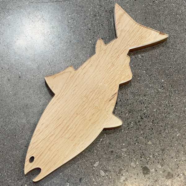 17.75x8" Salmon Fish Shaped Serving Board Acrylic Router Template