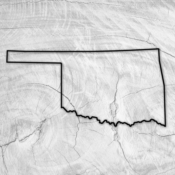 18.0x8.8" State Of Oklahoma Acrylic Router Template