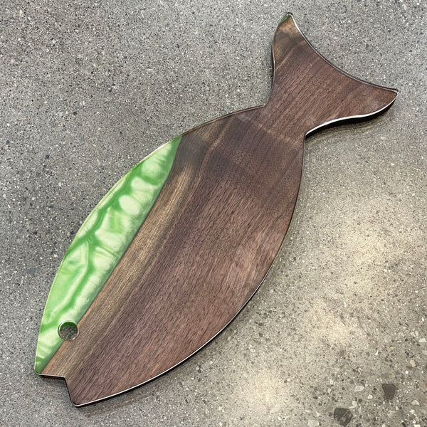 18x7" Simple Fish Shaped Serving Board Acrylic Router Template