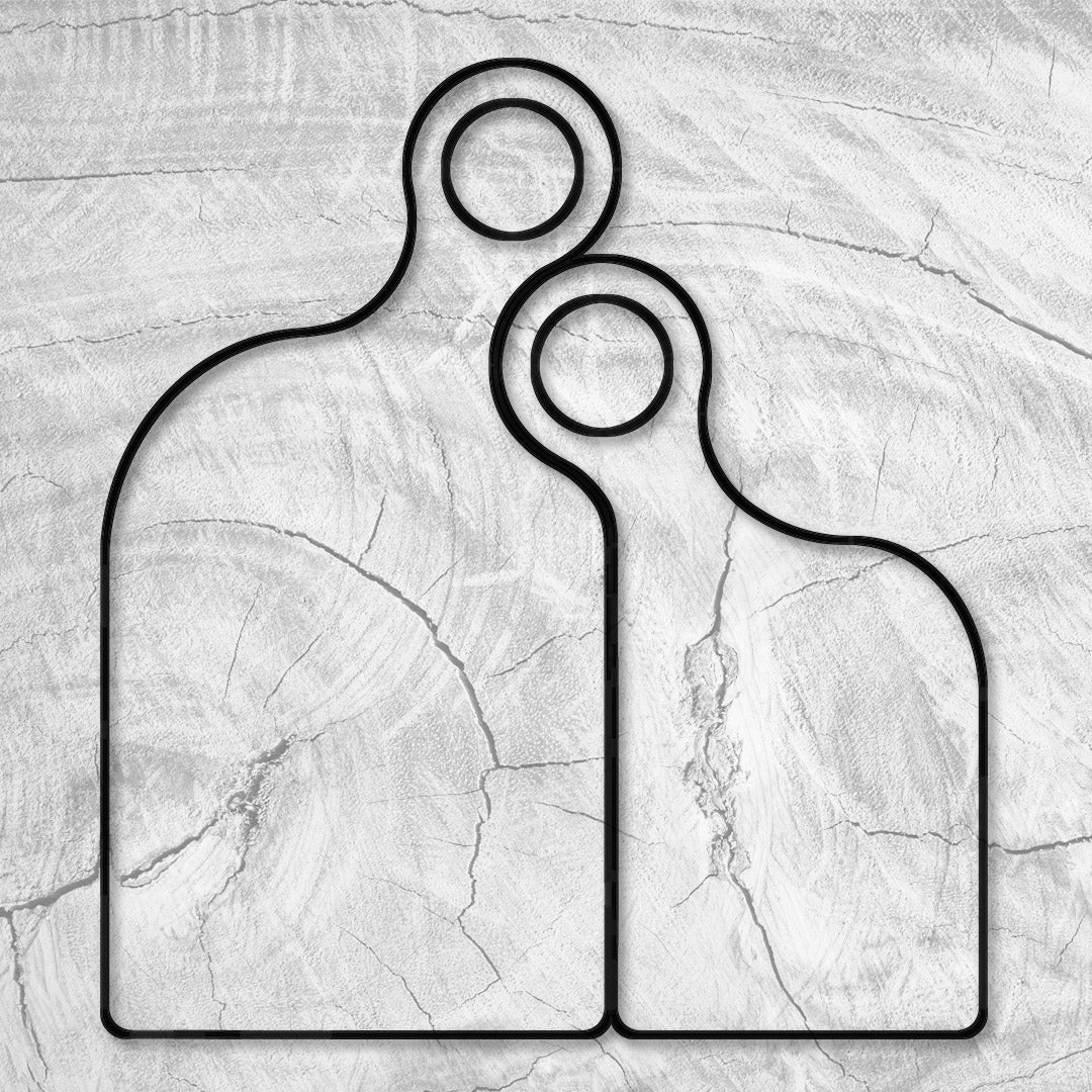 20x18-romeo-juliet-serving-board-set-acrylic-router-template-crafted-elements for Free Printable Cutting Board Handle Template 20x18