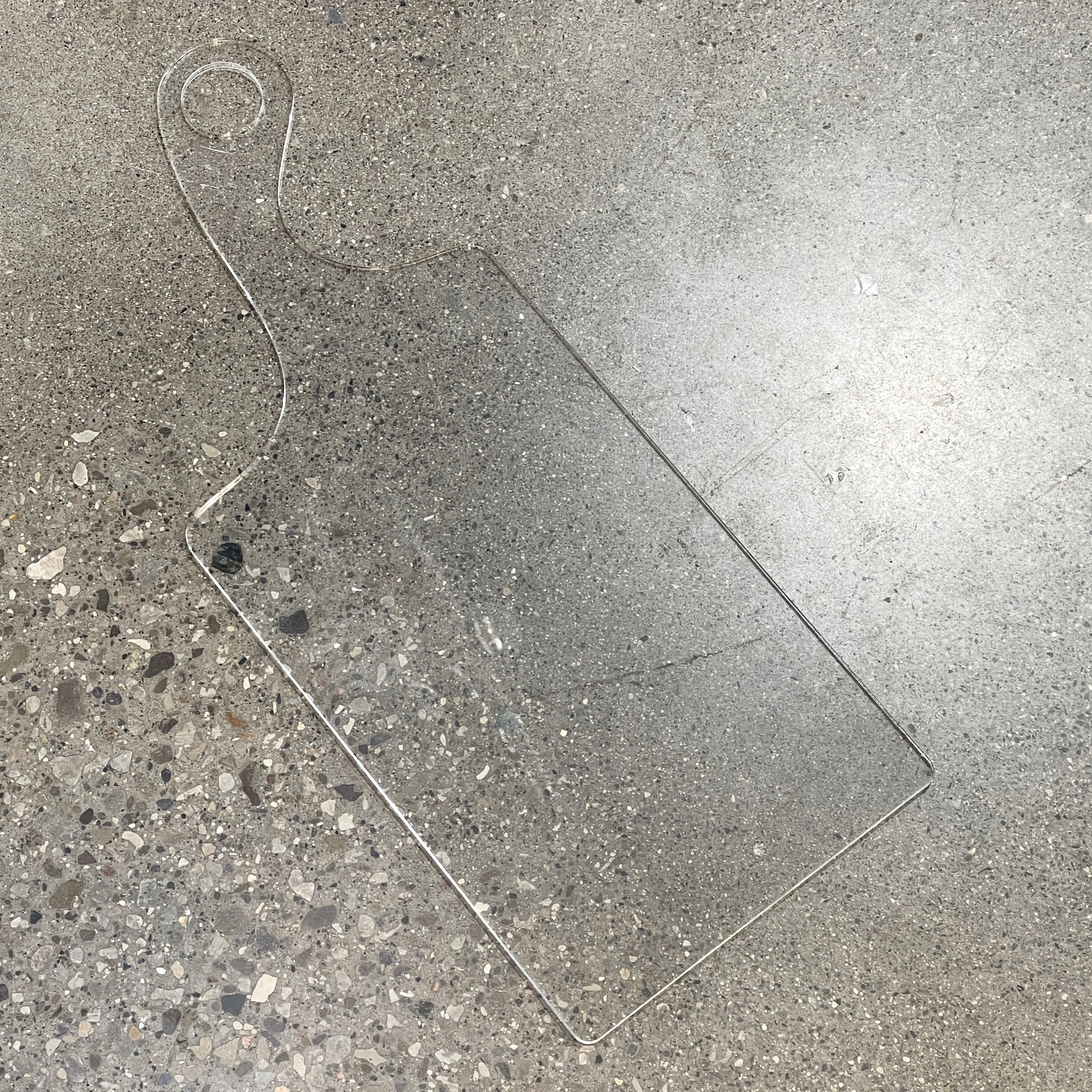 23.25x9.3" Large Free Flow Charcuterie Board Acrylic Router Template Crafted Elements