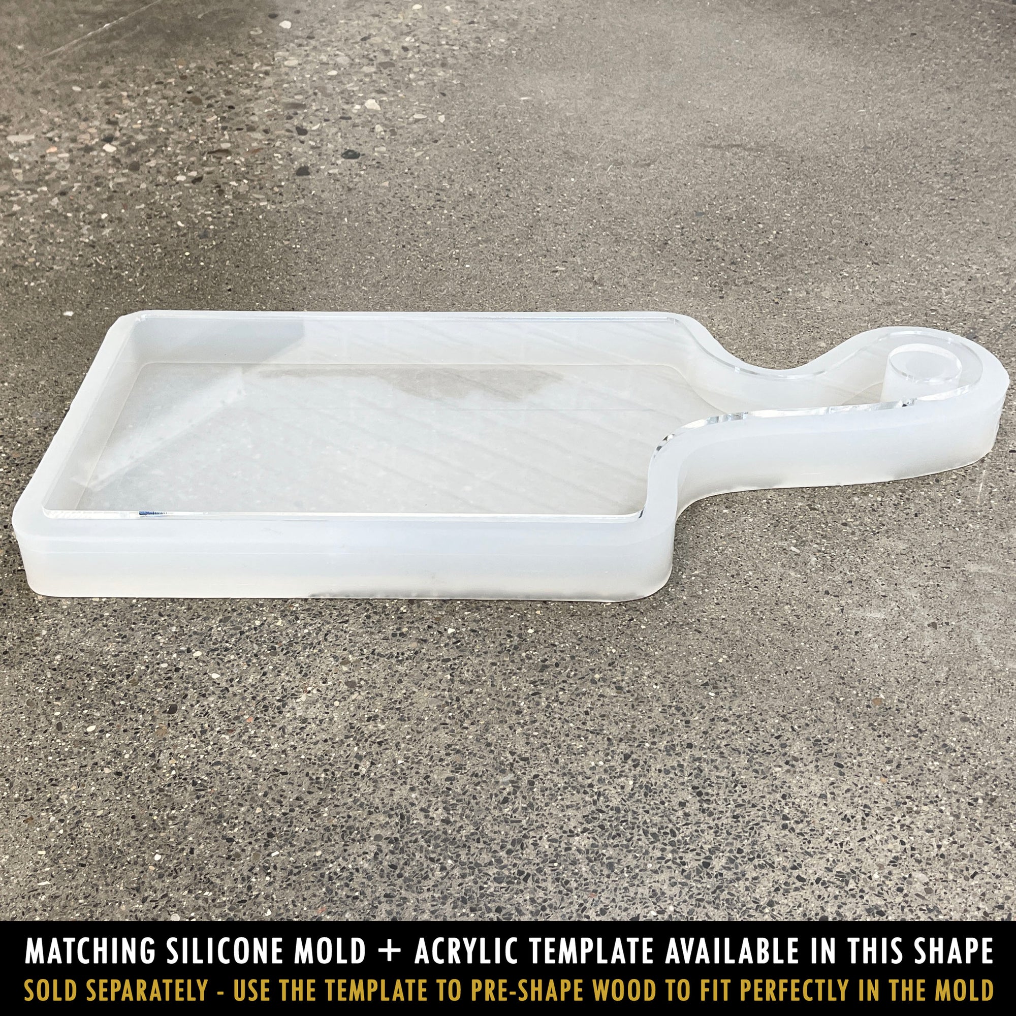 23.25x9.3" Large Free Flow Charcuterie Board Acrylic Router Template Crafted Elements