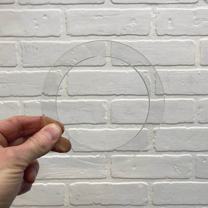 5.25x5.25" Round Tray 28 Acrylic Router Template