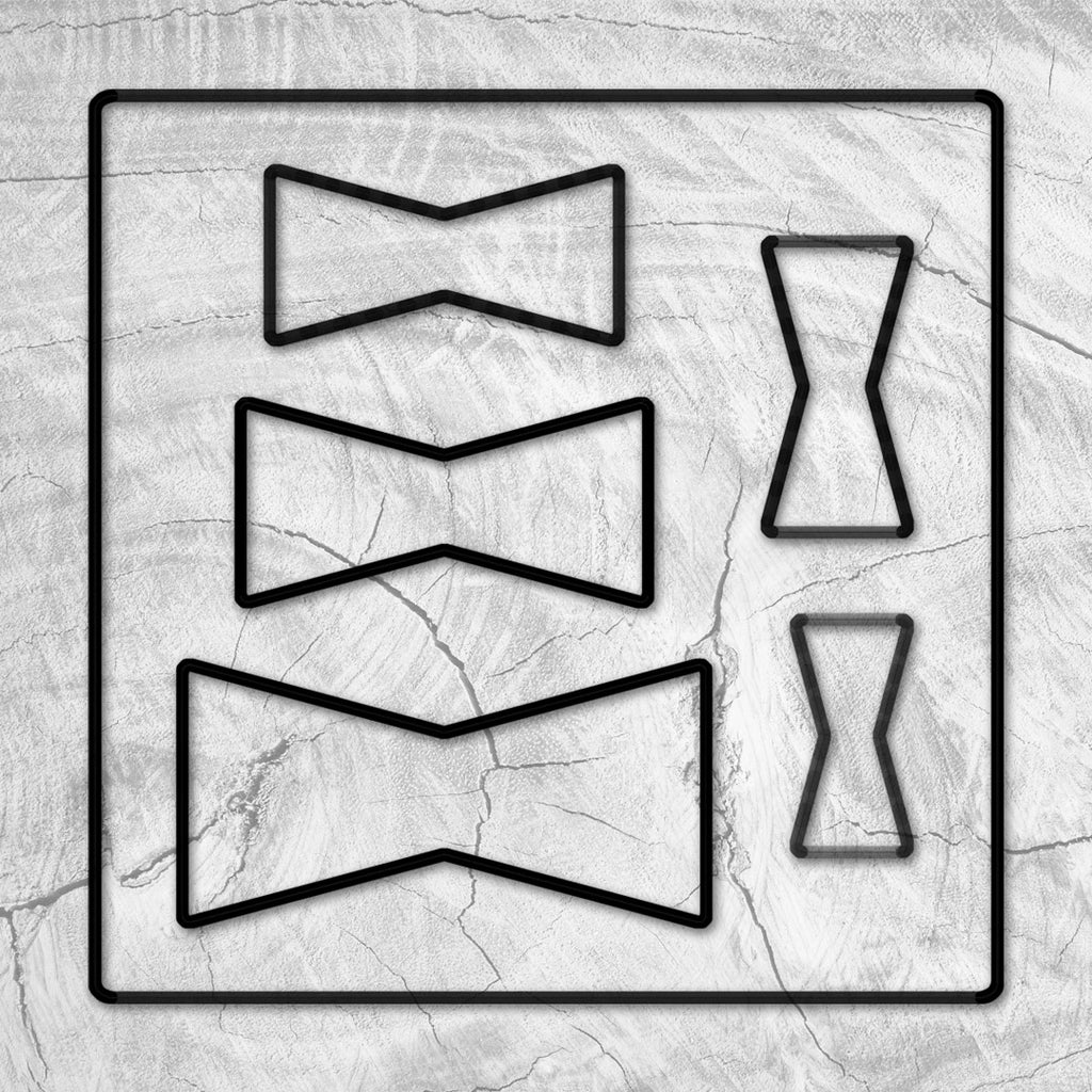 Classic Bow Tie Inlay Acrylic Router Template Butterfly Template 1