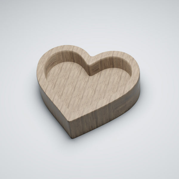 8.0x6.9" Heart Shaped Tray 07 Acrylic Router Template