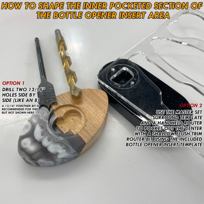 Bottle Opener Template Set 1 - 6 Bottle Opener Acrylic Router Templates